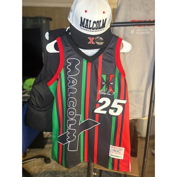 Unbranded Other - New - Sz S Malcom X Jersey w/ Matching 7 1/4 Hat